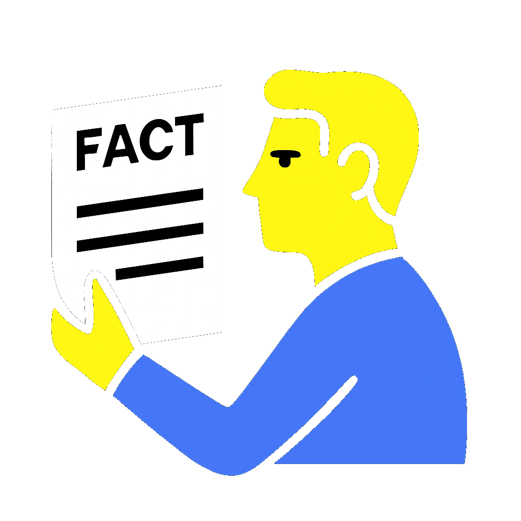 Image of person reading a fact sheet